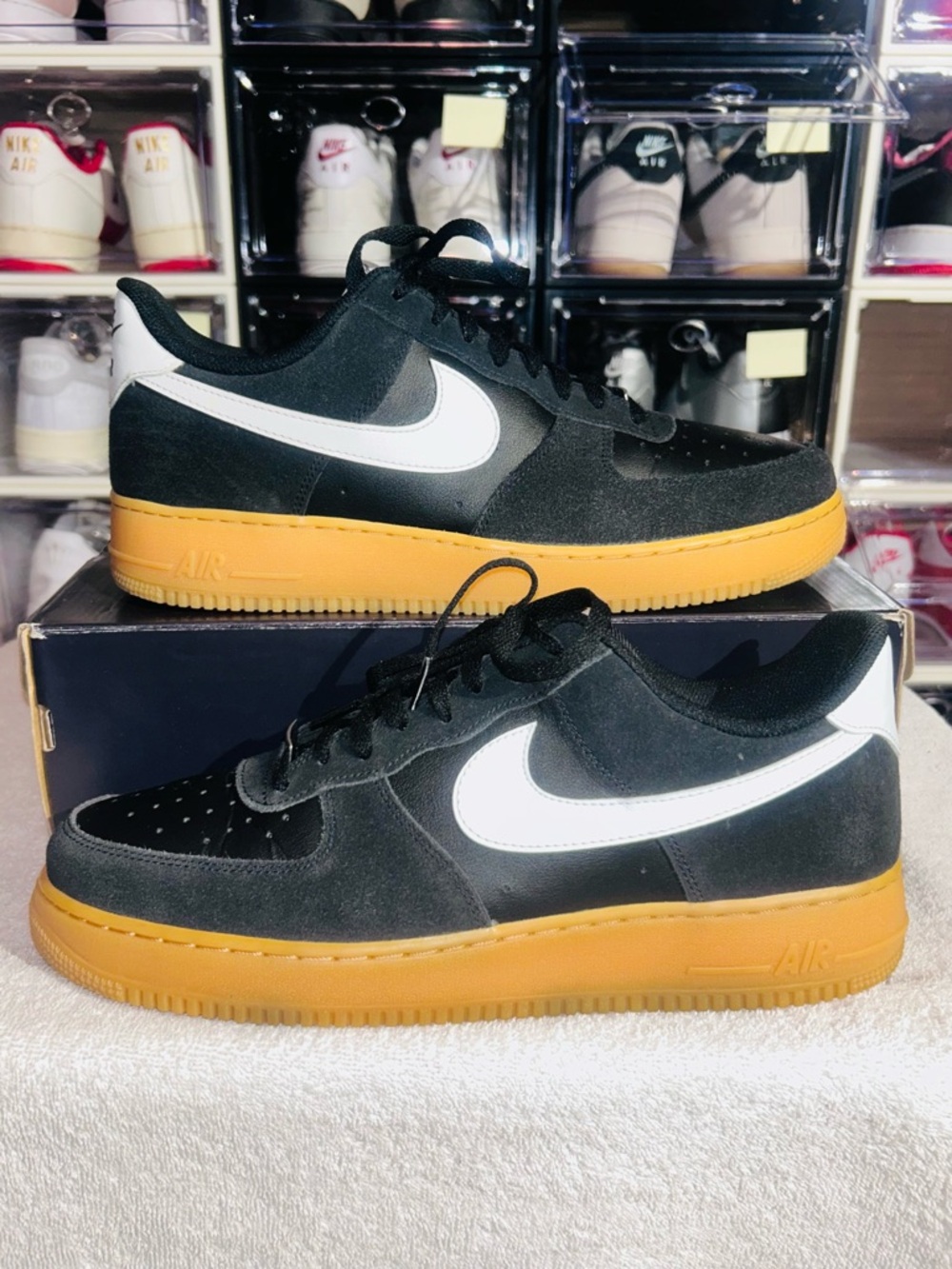 Nike Air Force 1 '07 LV8 in the Black, Summit White, and Gum FQ8714-004 
No Box